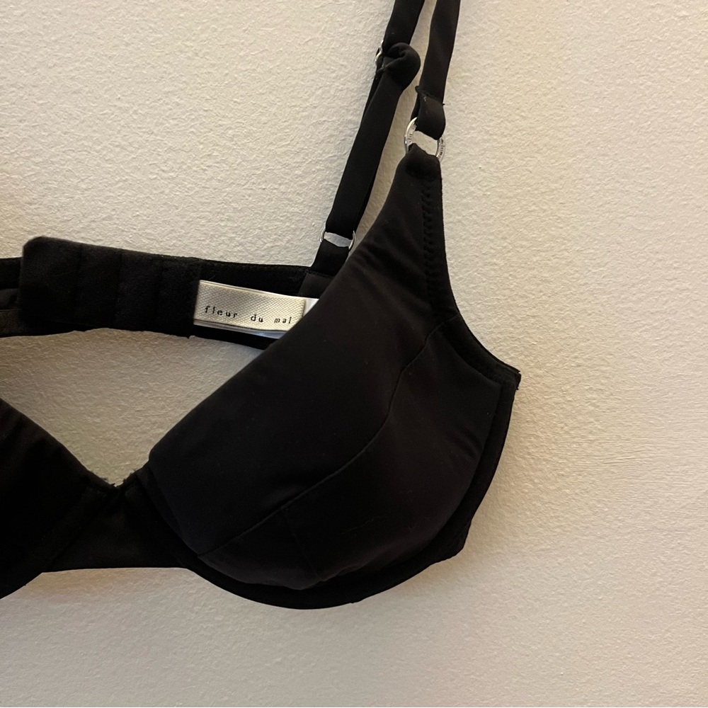 Fleur Du Mal Black Demi Bra